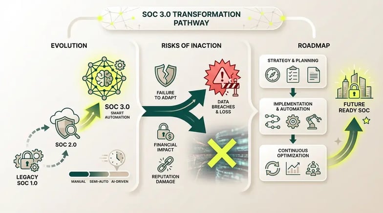 Evolución del SOC: De la respuesta manual a la automatización con IA - Infografía