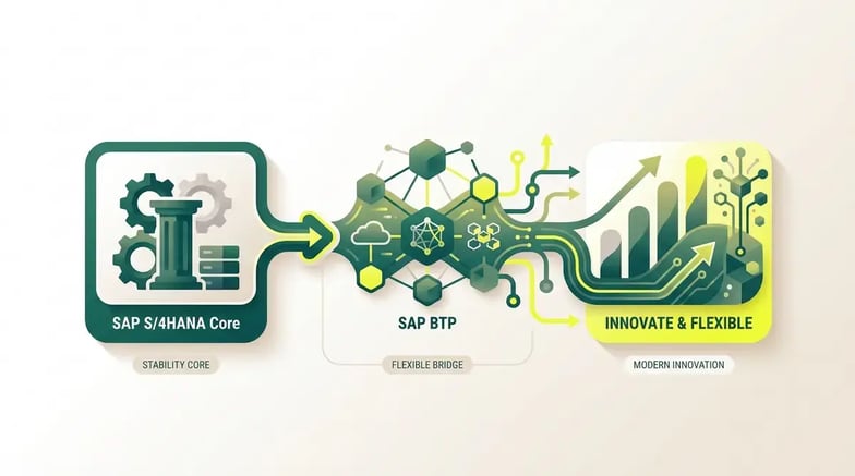 Relación entre SAP BTP y SAP S/4HANA - SHAKERS - Infografía