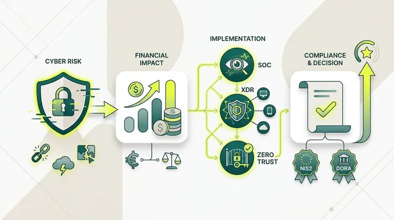 Ciberseguridad empresarial: estrategia operativa y financiera 2026 - Infografía