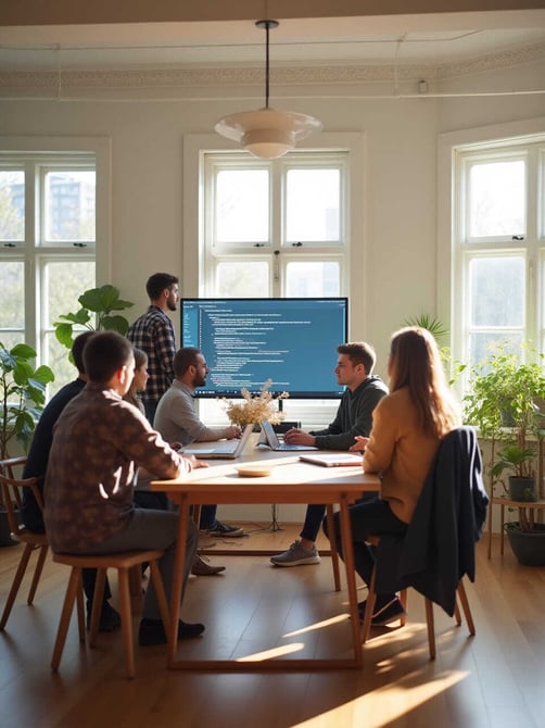 equipo trabajando en IA generativa